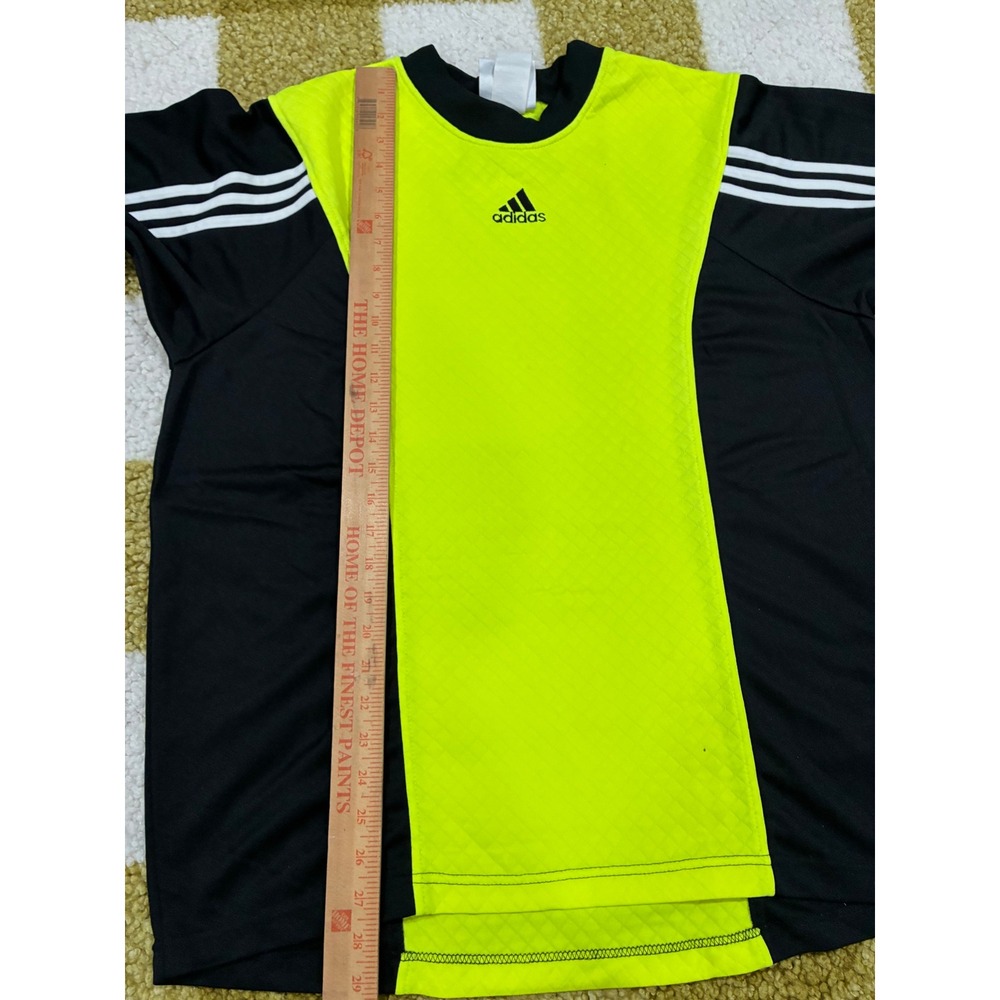 Adidas Vintage Goalkeeper Jersey Neon Yellow Black Long Sleeve Mens Large USA - Picture 6 of 8